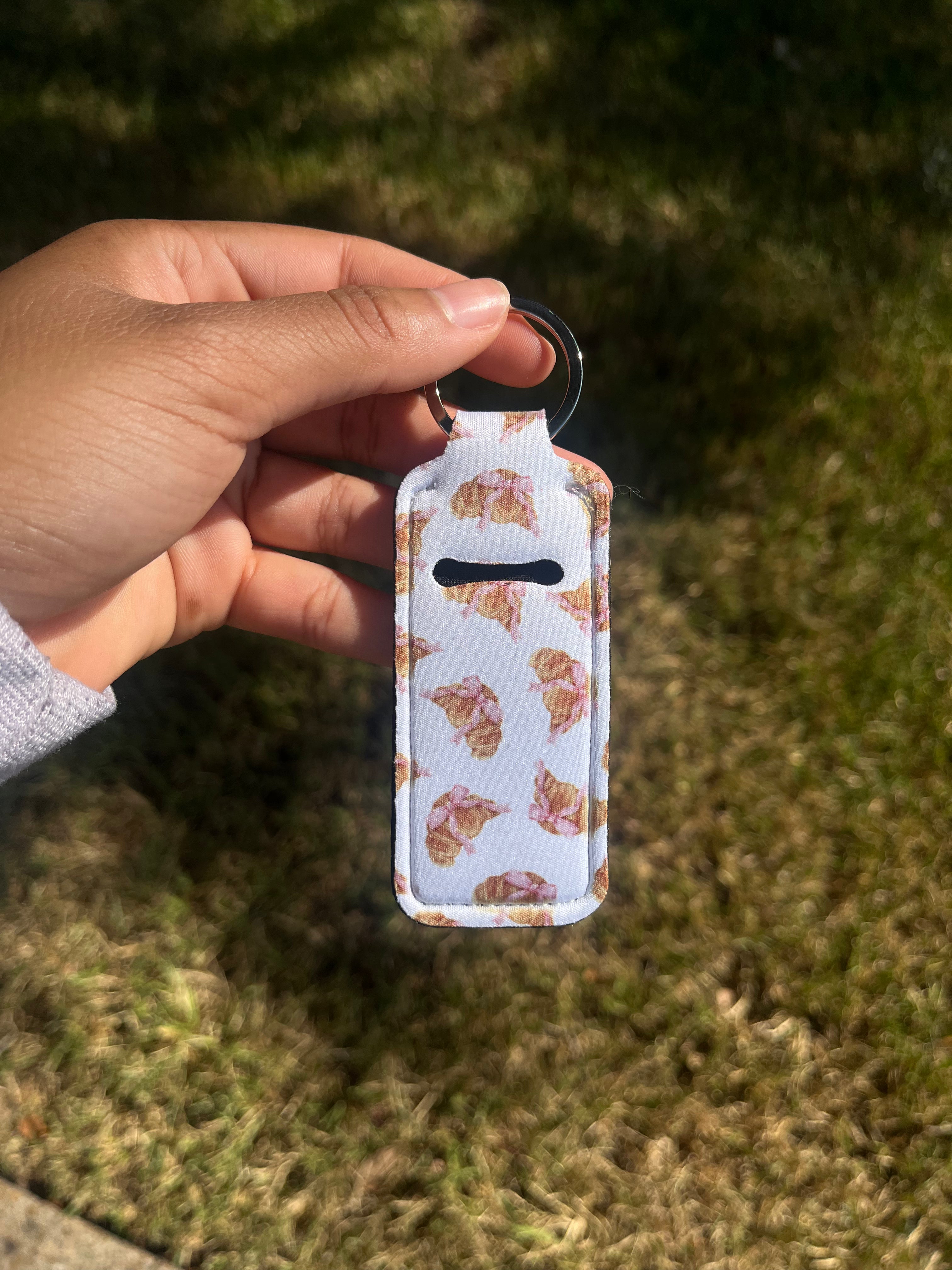 Croissant Print Lip Balm Holder