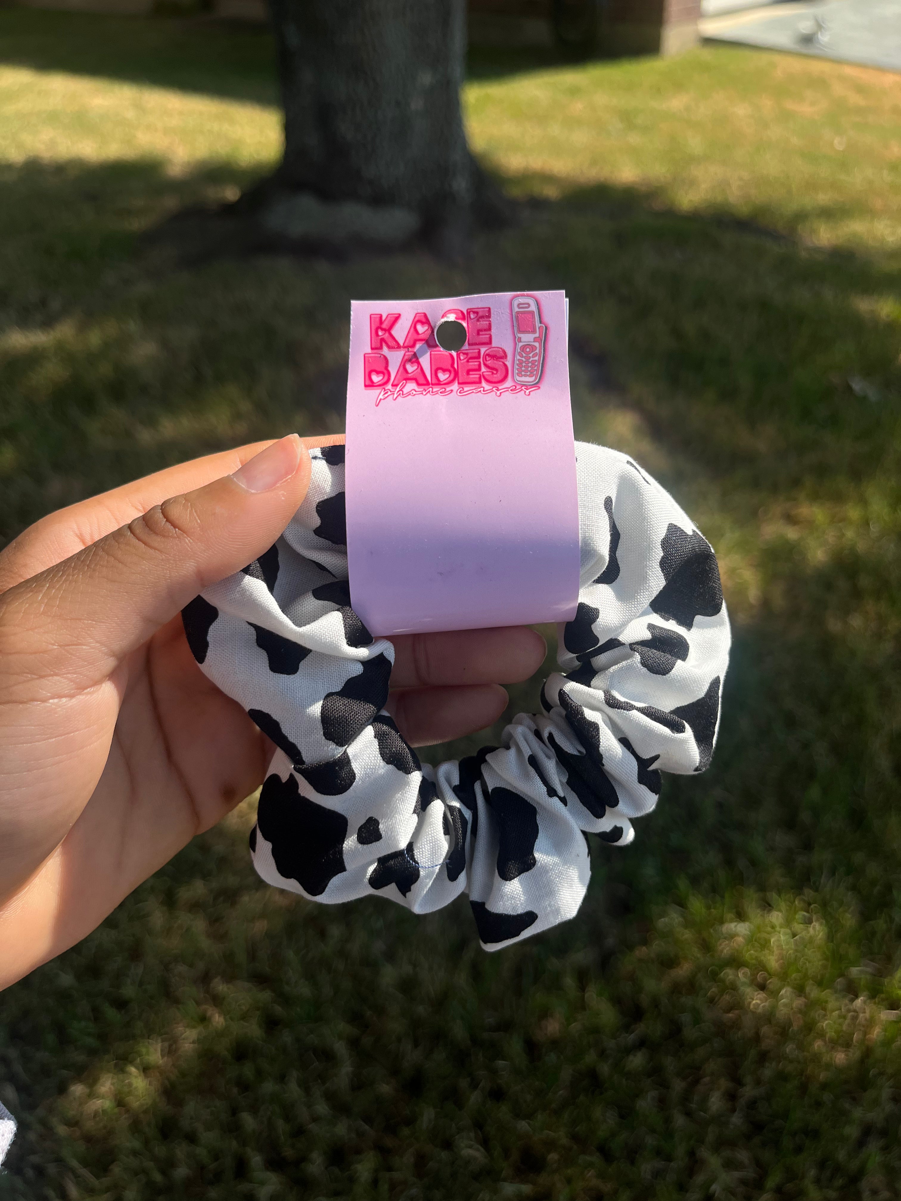 Cow Print Scrunchie